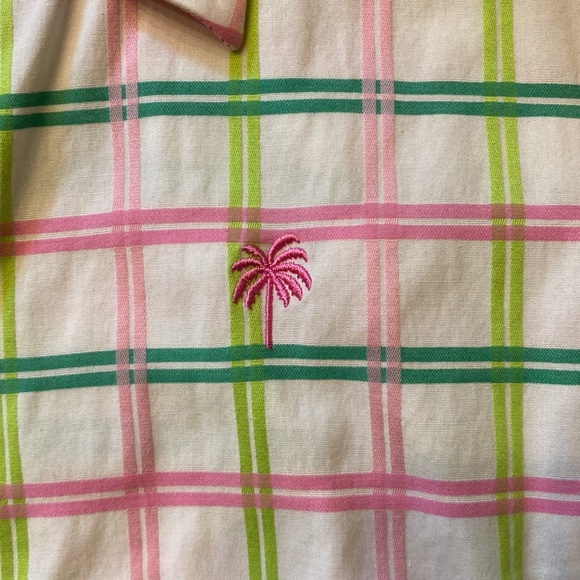 Lilly Pulitzer Plaid Button Down Shirt Size 8 EUC see photos - Picture 3 of 9